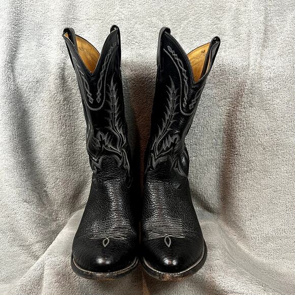 Vintage Tony Lama Mens 7.5ee Stallion Boot Style Leather Embroidered Made in USA main image 6